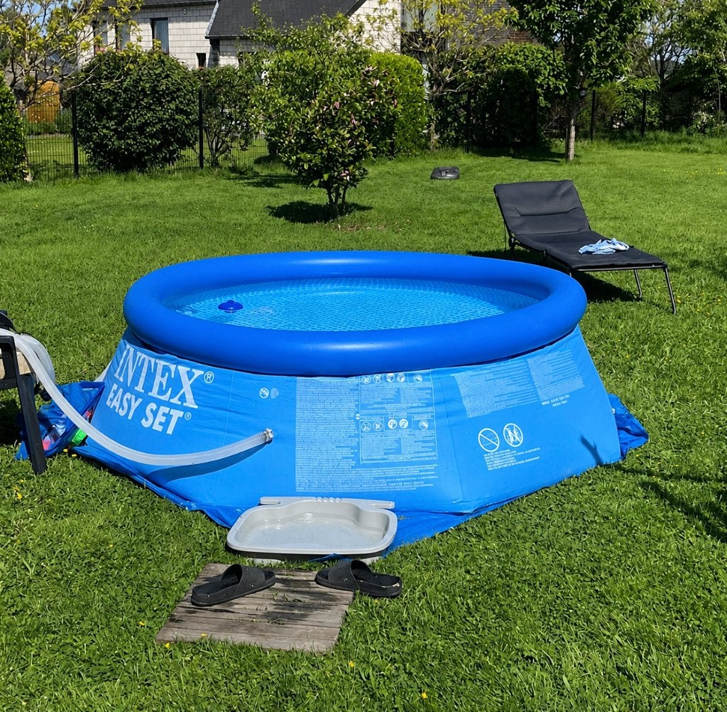 Piscine Intex 244 X 76 avec bâche, Jardin & Terrasse, Enlèvement, Utilisé
