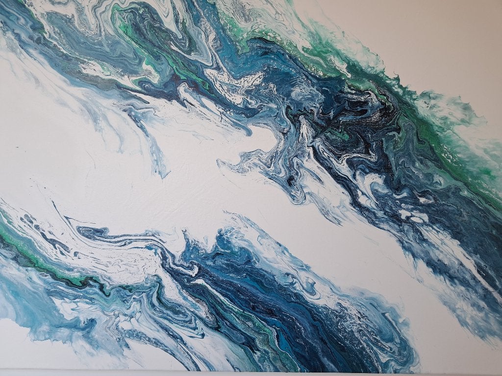 Abstract Modern Acryl canvas 90*120cm, Enlèvement, Signé, Peinture acrylique, Abstrait