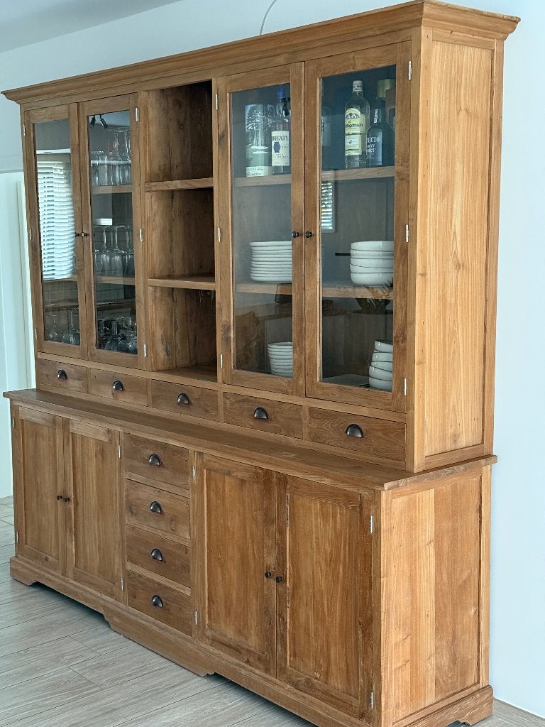 Kast eetkamer, Ophalen, 200 cm of meer, Teakhout, Met lade(s)