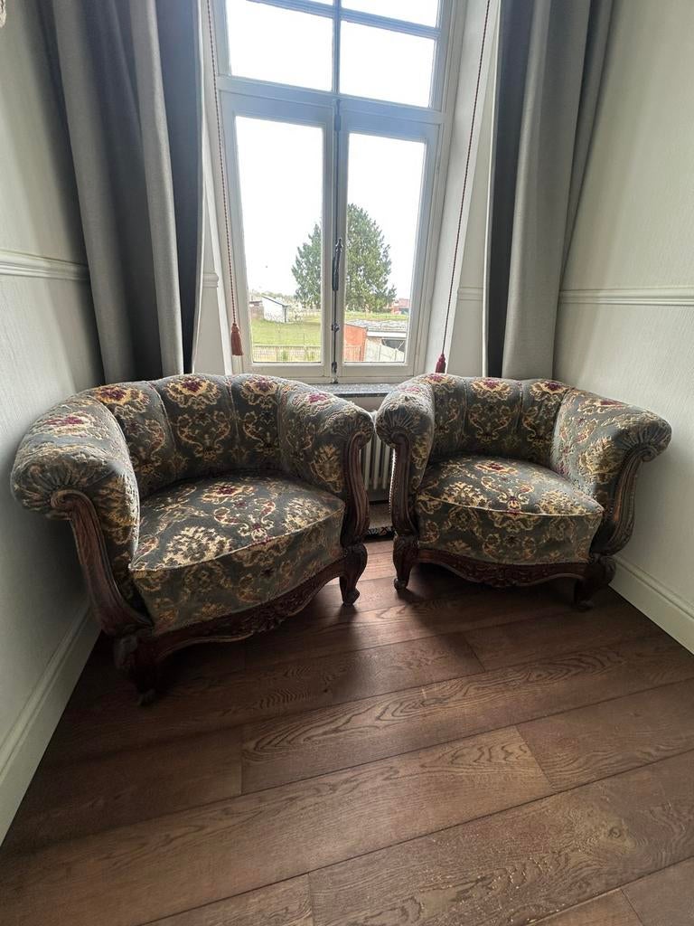klassieke bergères / fauteuils in Franse stijl, Ophalen