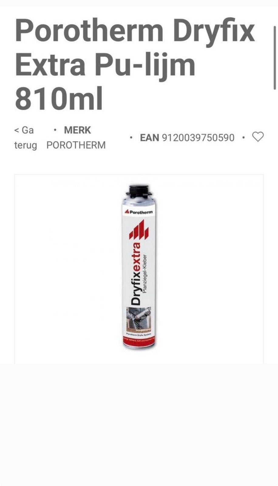 Boîte pleine de colle Dryfix, Enlèvement ou Envoi, Comme neuf