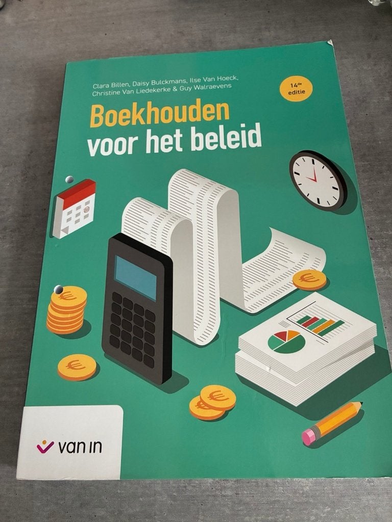 Boekhouden voor het beleid, Ophalen of Verzenden, Zo goed als nieuw, Van In, Hogeschool