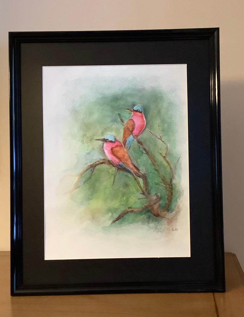 Aquarelle encadree, Antiquités & Art, Art | Peinture | Classique, Enlèvement ou Envoi