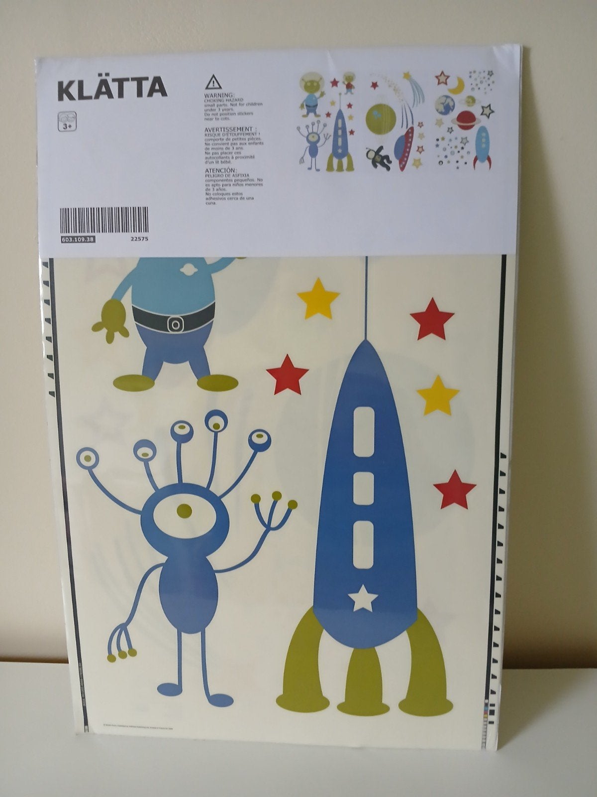 Muurstickers de ruimte, Ophalen