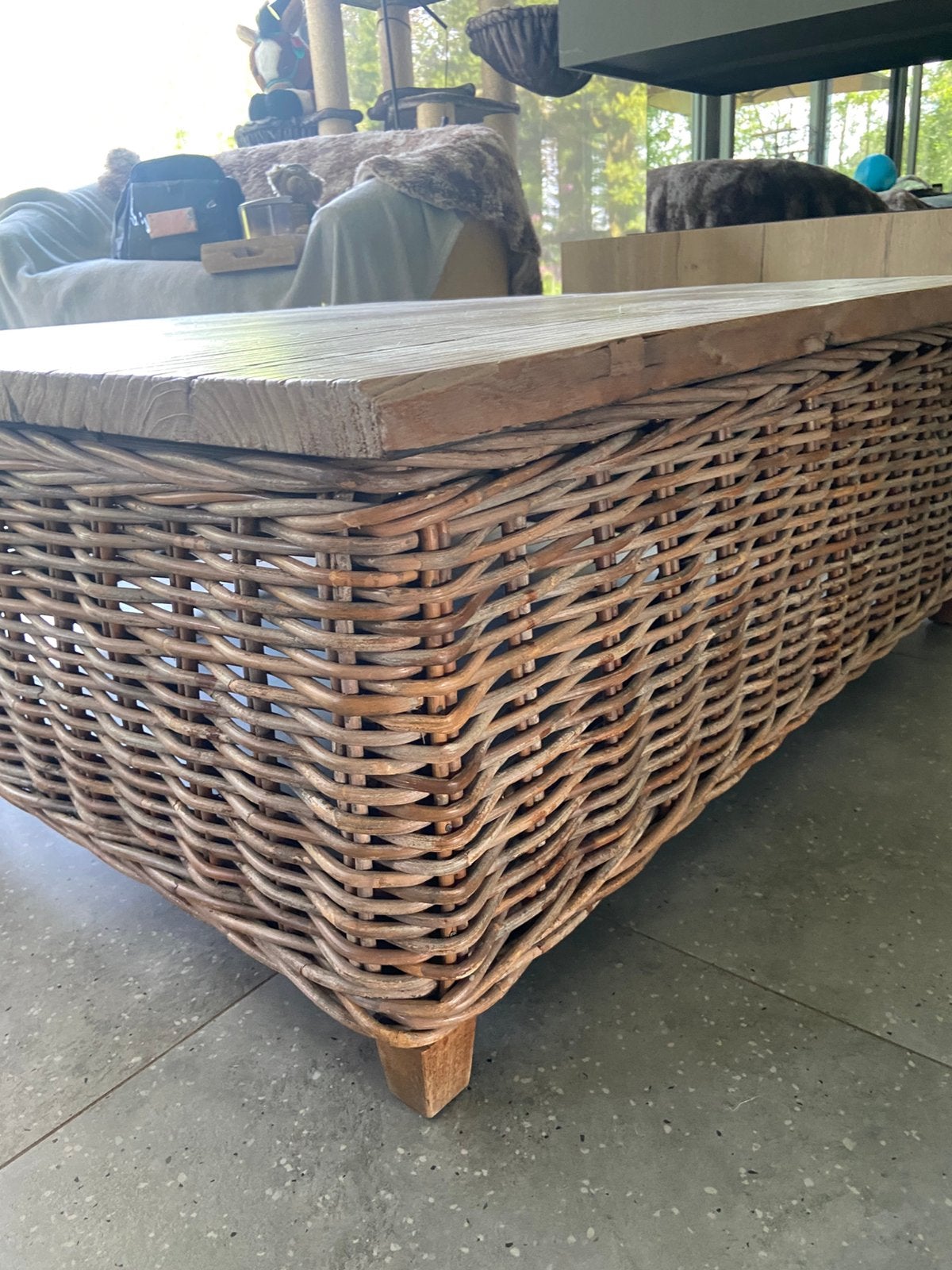 Mooie landelijke salontafel, Maison & Meubles, Tables | Tables de salon, Comme neuf, 50 à 100 cm, 50 à 100 cm, Carré, Enlèvement