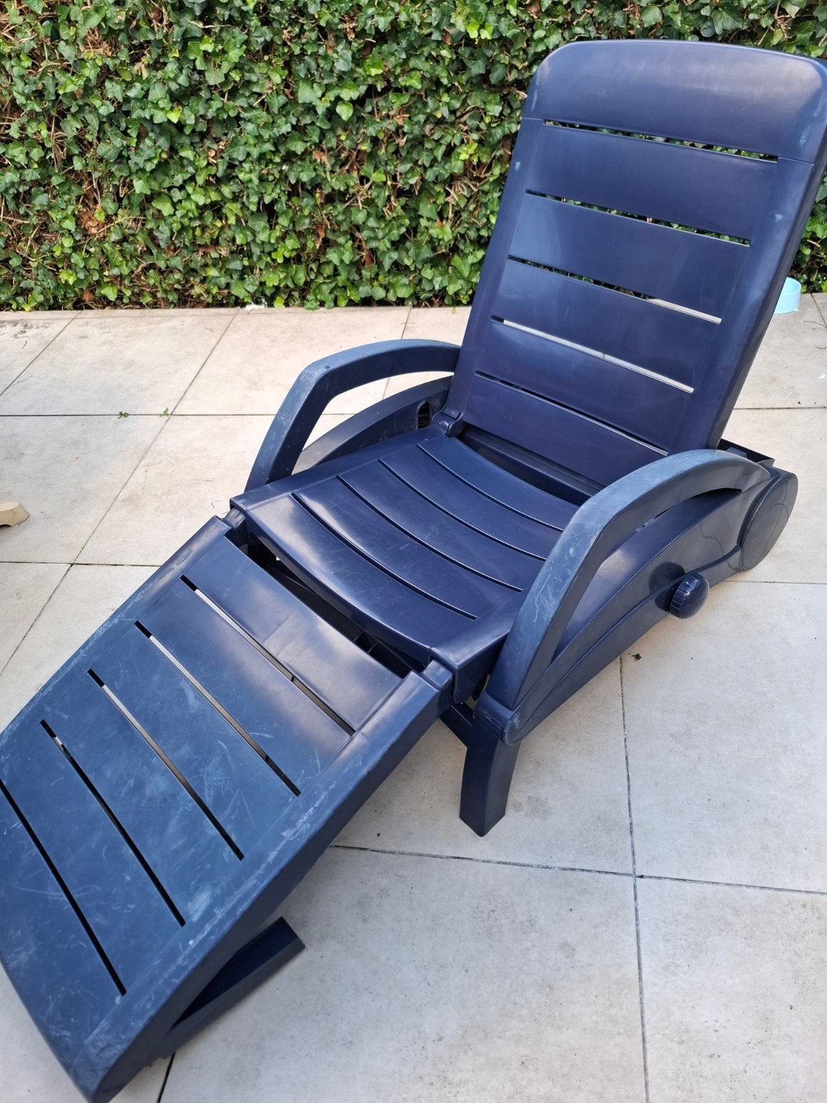 Ligstoel voor tuin of terras, Ophalen, Gebruikt, Kunststof, Inklapbaar