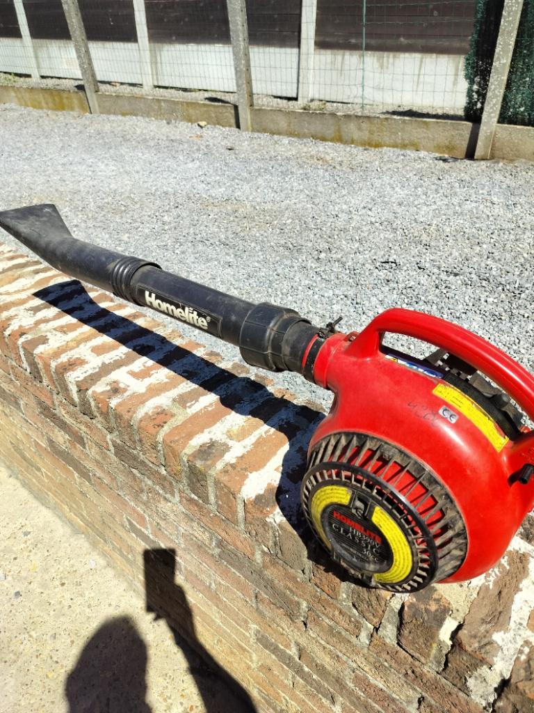 Bladblazer 2takt, Tuin en Terras, Ophalen, Benzine, Gebruikt, Met opvangzak