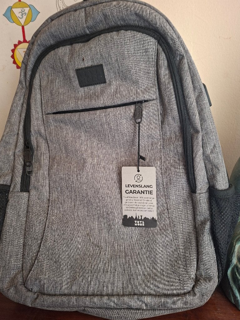 laptoprugzak, Ophalen, Gevoerd laptopvak, Grijs, 17 inch of meer