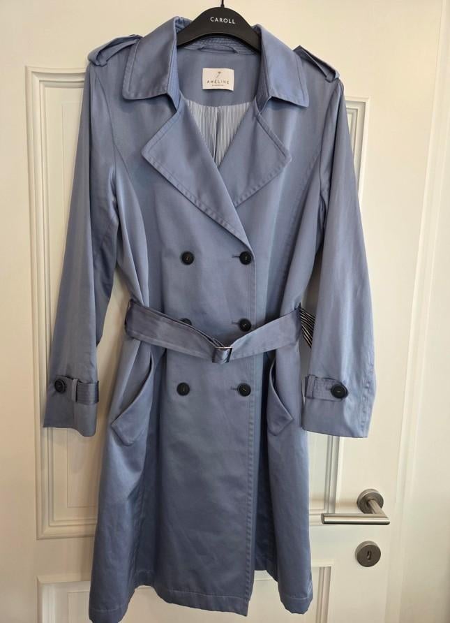 Améline Trench/Raincoat jeansblauw maat 42, Kleding | Dames, Ophalen, Blauw, Maat 42/44 (L), Ameline