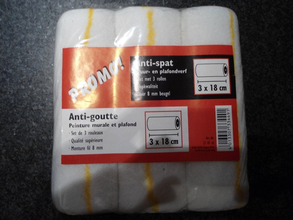 nieuwe verfrollen, 18cm en 25cm anti spat, Bricolage & Construction, Matériel de peinture, Enlèvement ou Envoi, Neuf, Rouleau à peinture