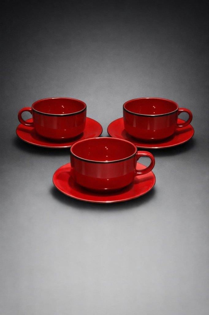 Trois tasses et sous tasses Granada Villeroy & Boch., Enlèvement ou Envoi, Utilisé, Céramique, Tasse(s) et/ou soucoupe(s)
