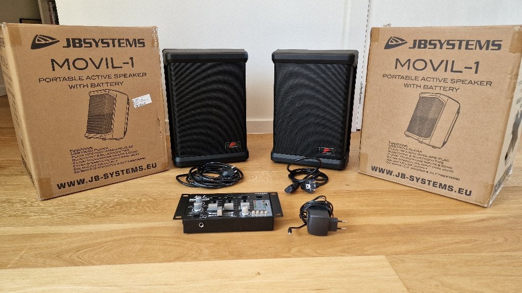2 Actieve Monitor Speakers + Analoog Mengpaneel, Audio, Tv en Foto, Luidsprekerboxen, Ophalen, Party speaker, Zo goed als nieuw