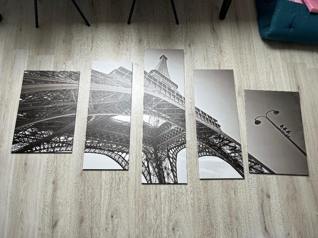 5 luik Eiffeltoren, Enlèvement, Comme neuf, 125 cm ou plus, 75 cm ou plus