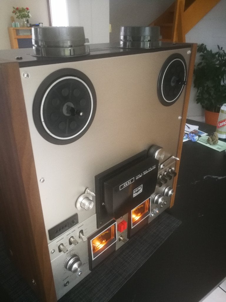 Akai GX-600DB met 2 adapters uit 1975 + 2  BASF 26,5 cm, Audio, Tv en Foto, Bandrecorder, Ophalen, Bandrecorder, Met banden