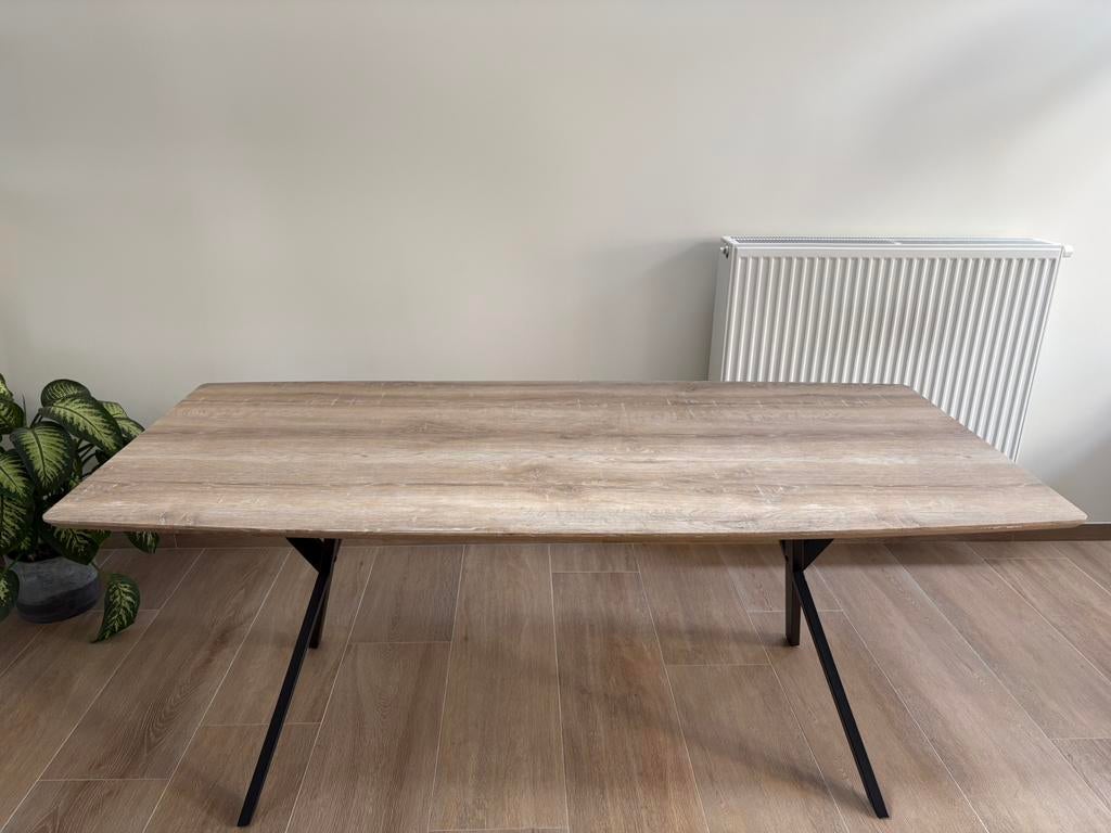 Eettafel, Huis en Inrichting, Tafels | Eettafels, Ophalen, Gebruikt, 50 tot 100 cm, Vijf personen of meer