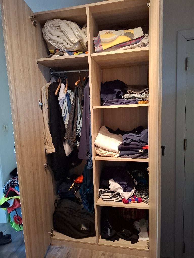 Bureau en kast, Huis en Inrichting, Slaapkamer | Complete slaapkamers, Ophalen, Gebruikt, Wilde eik