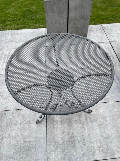 smeedijzeren buitentafel, Tuin en Terras, Ophalen, Gebruikt, Rond, Metaal