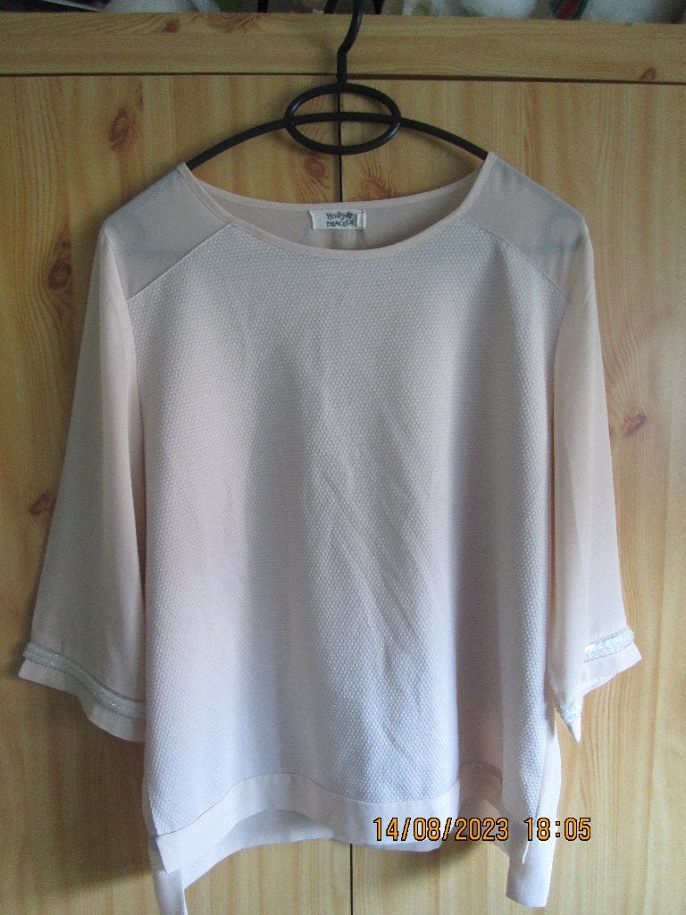 Chemisier rose pâle manches ¾ « Molly Bracken » Taille S/M, Kleding | Dames, Zo goed als nieuw, Roze, Molly Bracken, Ophalen