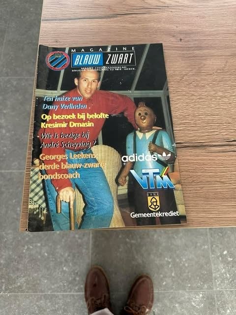 Blauw zwart magazine 1997 maart Dany Verlinden kuifje, Gebruikt, Club brugge, Ophalen of Verzenden, Info@bliiu.wz