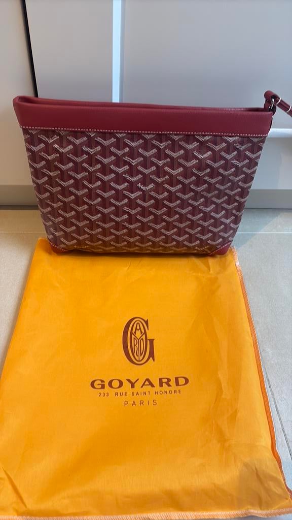 Magnifique pochette Goyard Burgundy, Envoi, Neuf