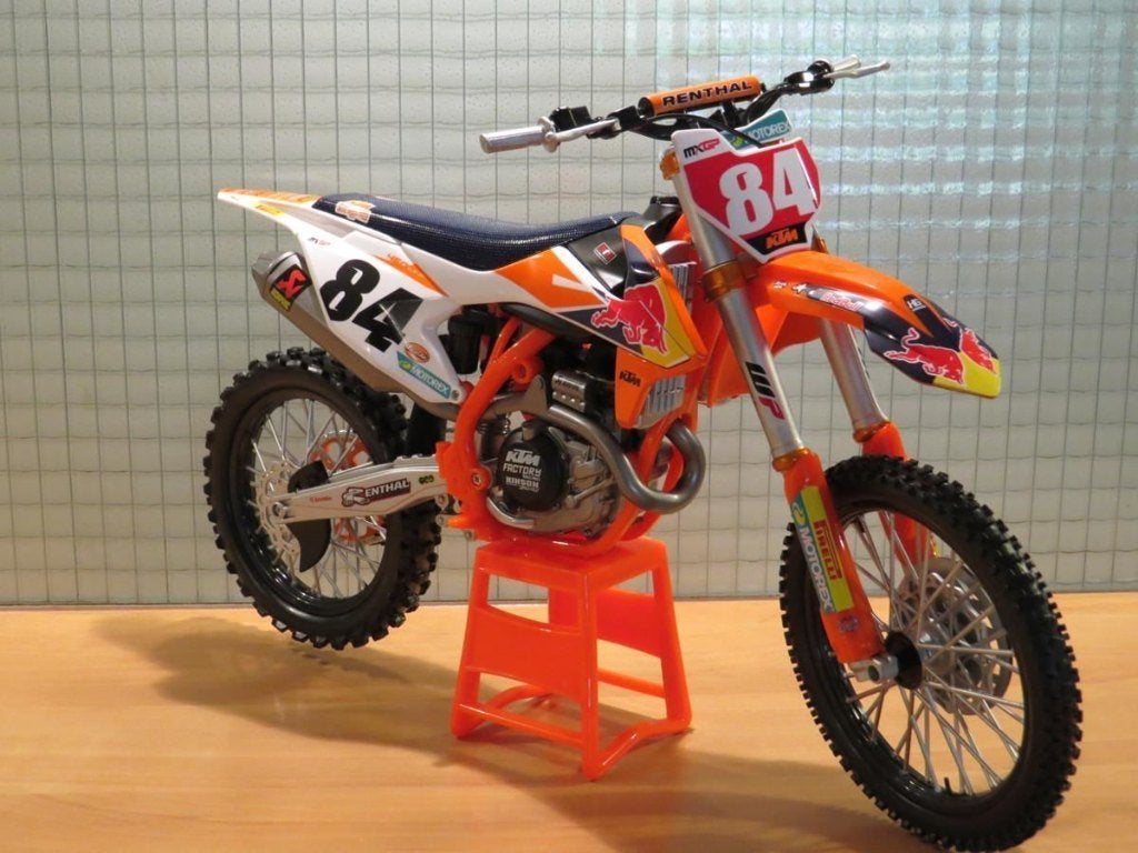 Jeffrey Herlings #84 Red Bull 2018 KTM450SX-F 35 x 23 cm., Ophalen of Verzenden, Nieuw, 1:5 t/m 1:8, Motor