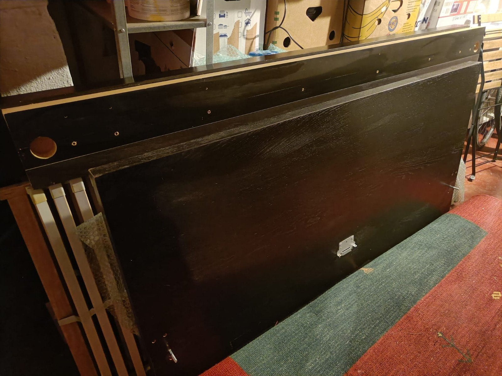 Gratis Dubbelbed + lattenbodem, Ophalen, 140 cm
