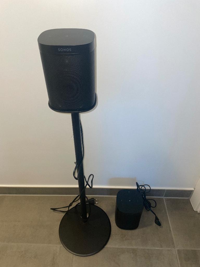 Sonos One 2x + gratis standaard, TV, Hi-fi & Vidéo, Enceintes, Enlèvement, Comme neuf, Sorento