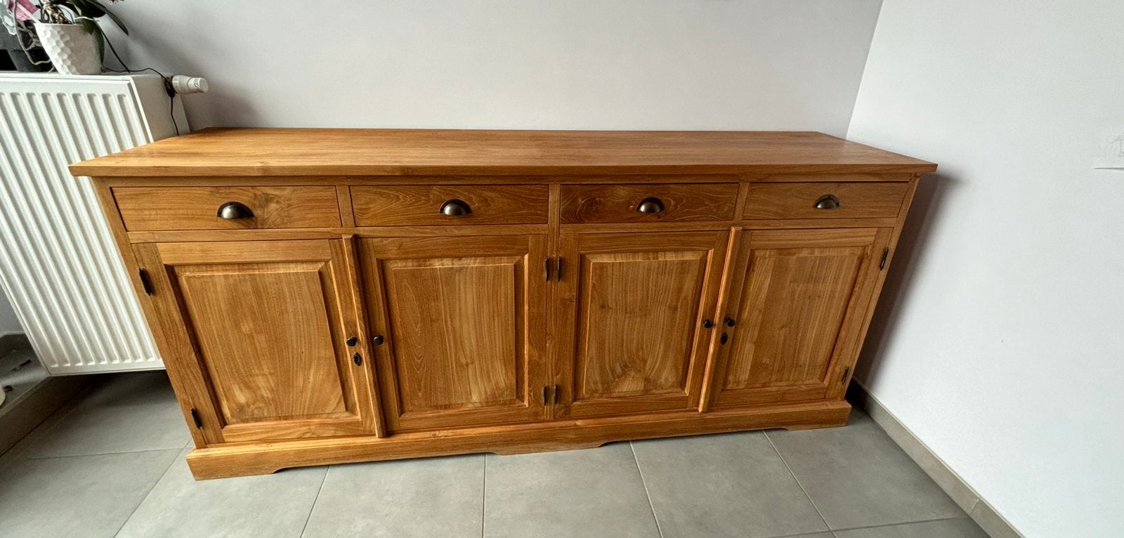 Teak dressior, Huis en Inrichting, Ophalen, Gebruikt, Teakhout, Met lade(s)