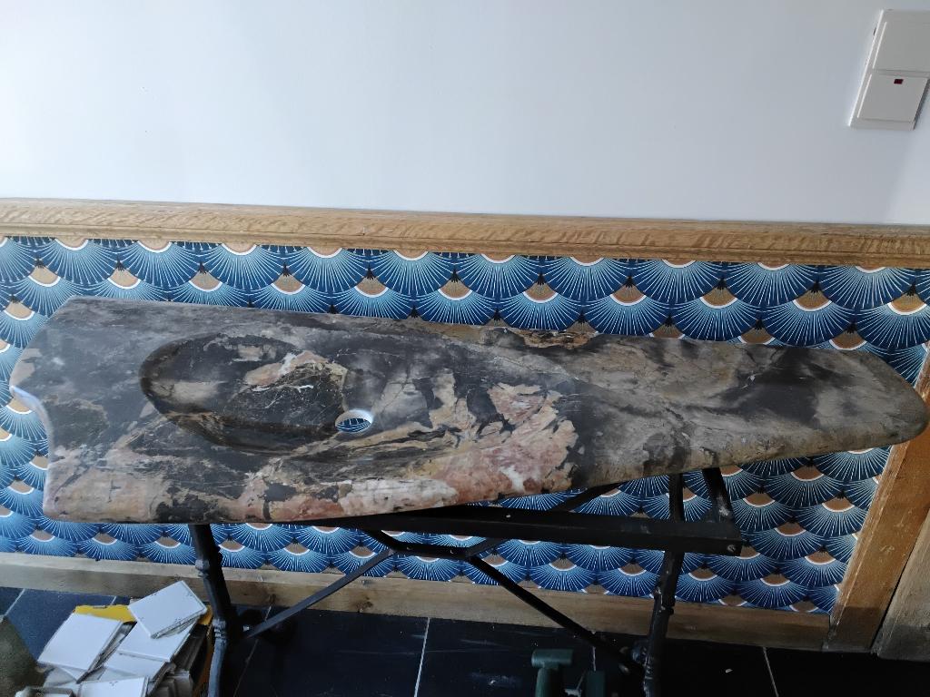 Evier en marbre, Neuf, 25 à 50 cm, 100 à 150 cm, Enlèvement