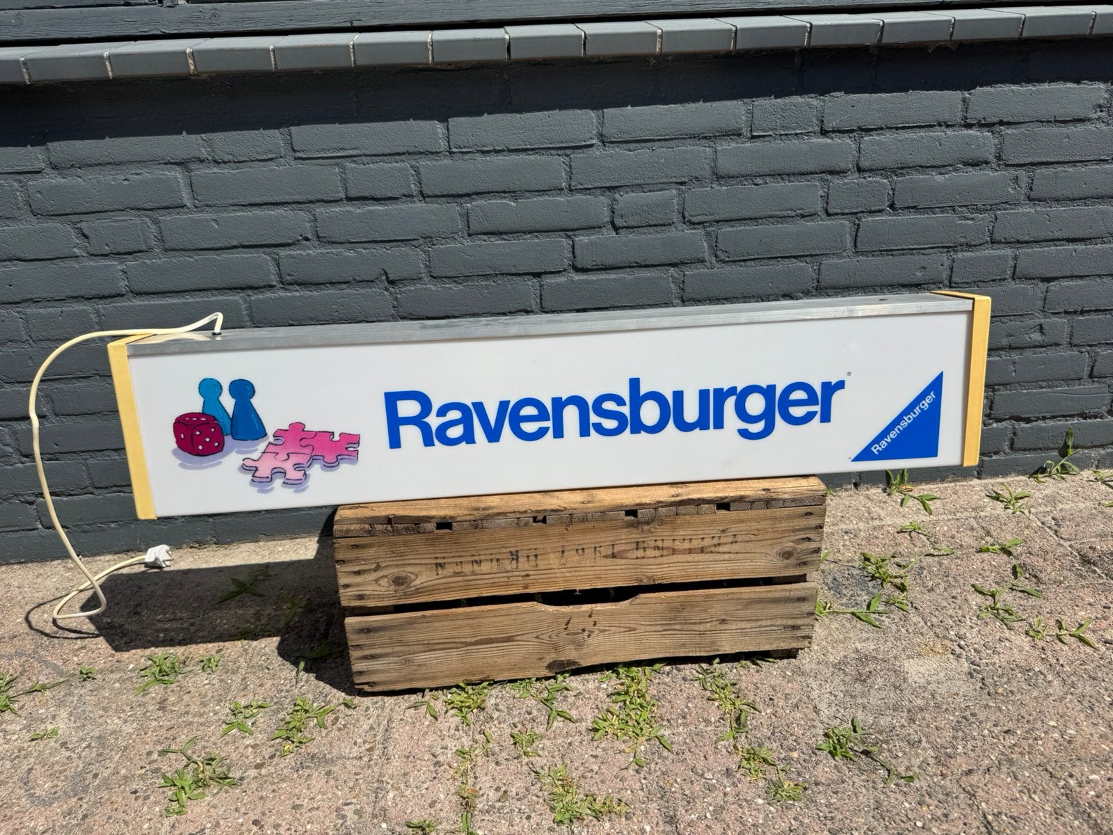 Ravensburger oude reclame lichtbak, Ophalen, Gebruikt, Lichtbak of (neon) lamp