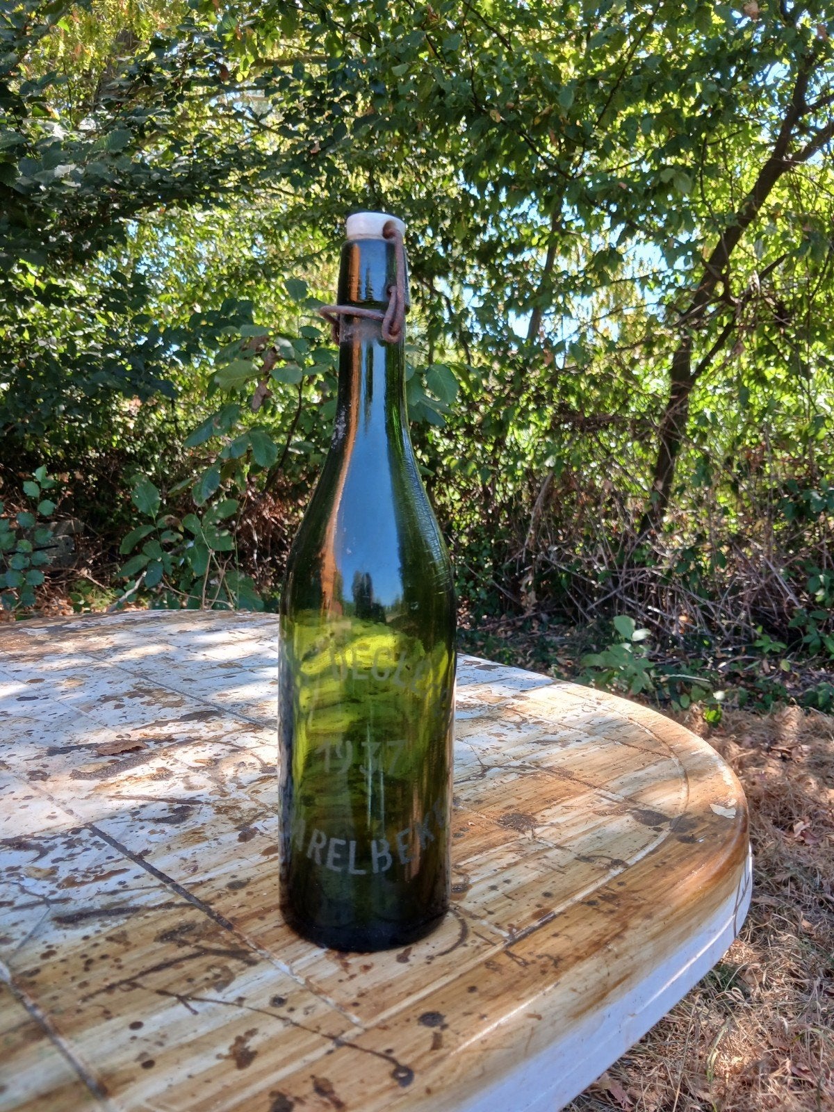 oude vintage bierfles Declercq Harelbeke 1937, Ophalen of Verzenden
