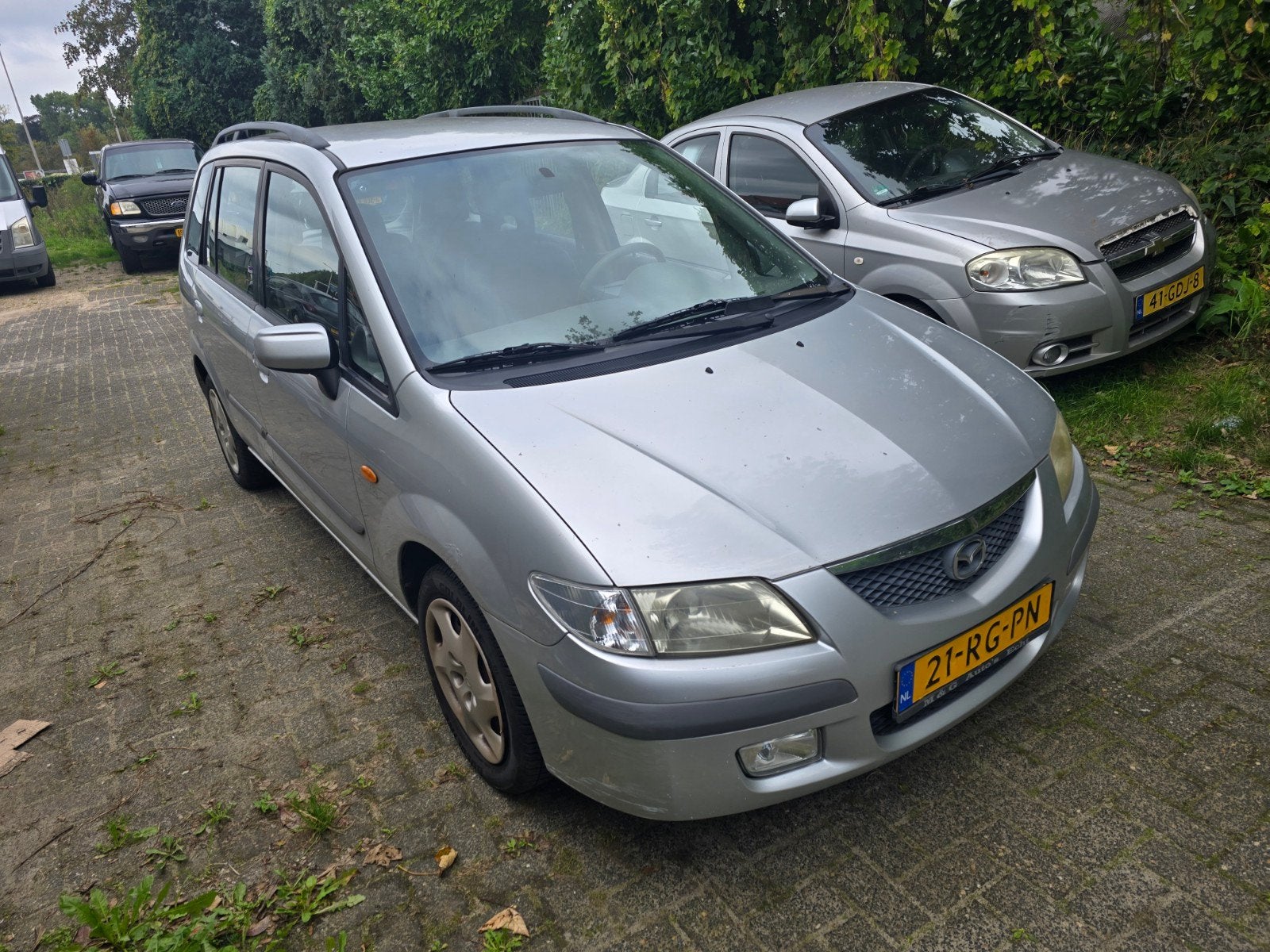 Mazda permacy automaat airco, Autos, Argent ou Gris, Achat, 5 portes, Vitres électriques