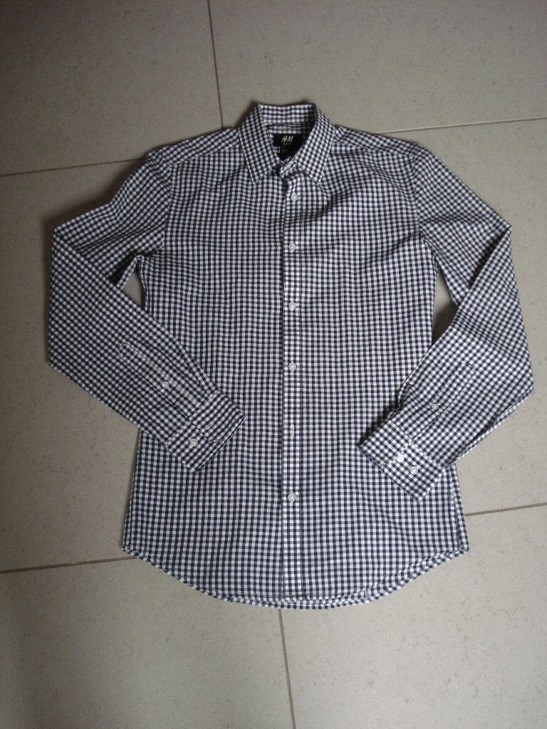 H&M hemd, heren/jongens. mt XS, Kleding | Heren, Overhemden, Ophalen of Verzenden, Gedragen, H&M