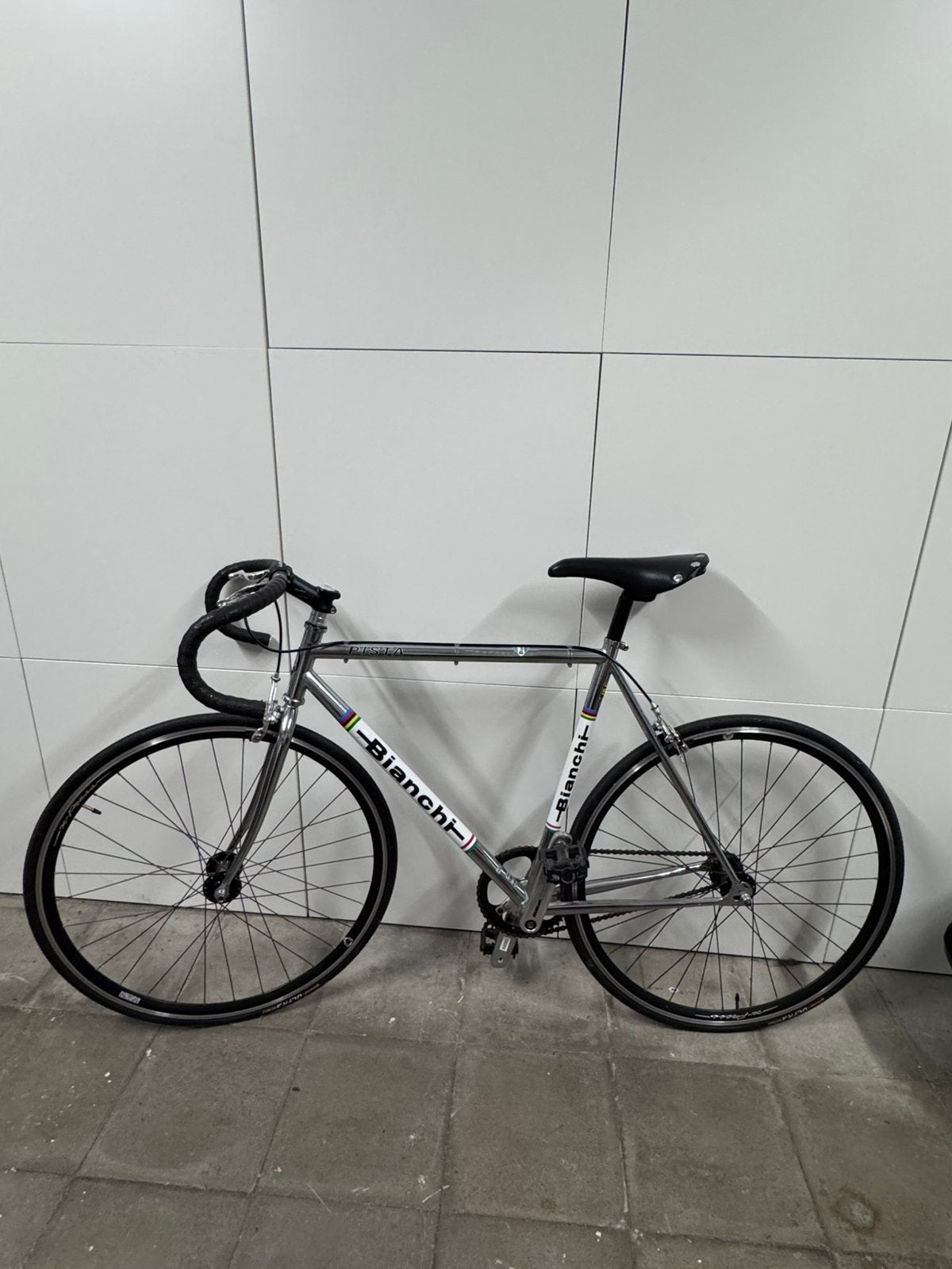 Unieke chromen Bianchi Pista, Fietsen en Brommers, Ophalen, Zo goed als nieuw