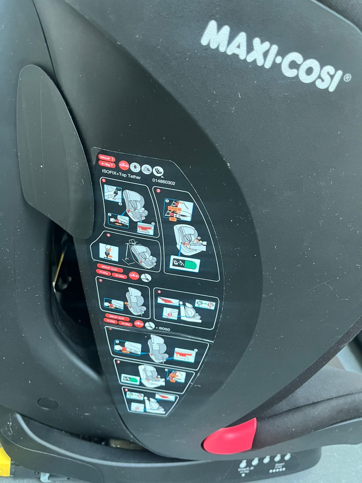 Maxi cosi autostoel, Ophalen, Autogordel of Isofix, Gebruikt, Verstelbare rugleuning