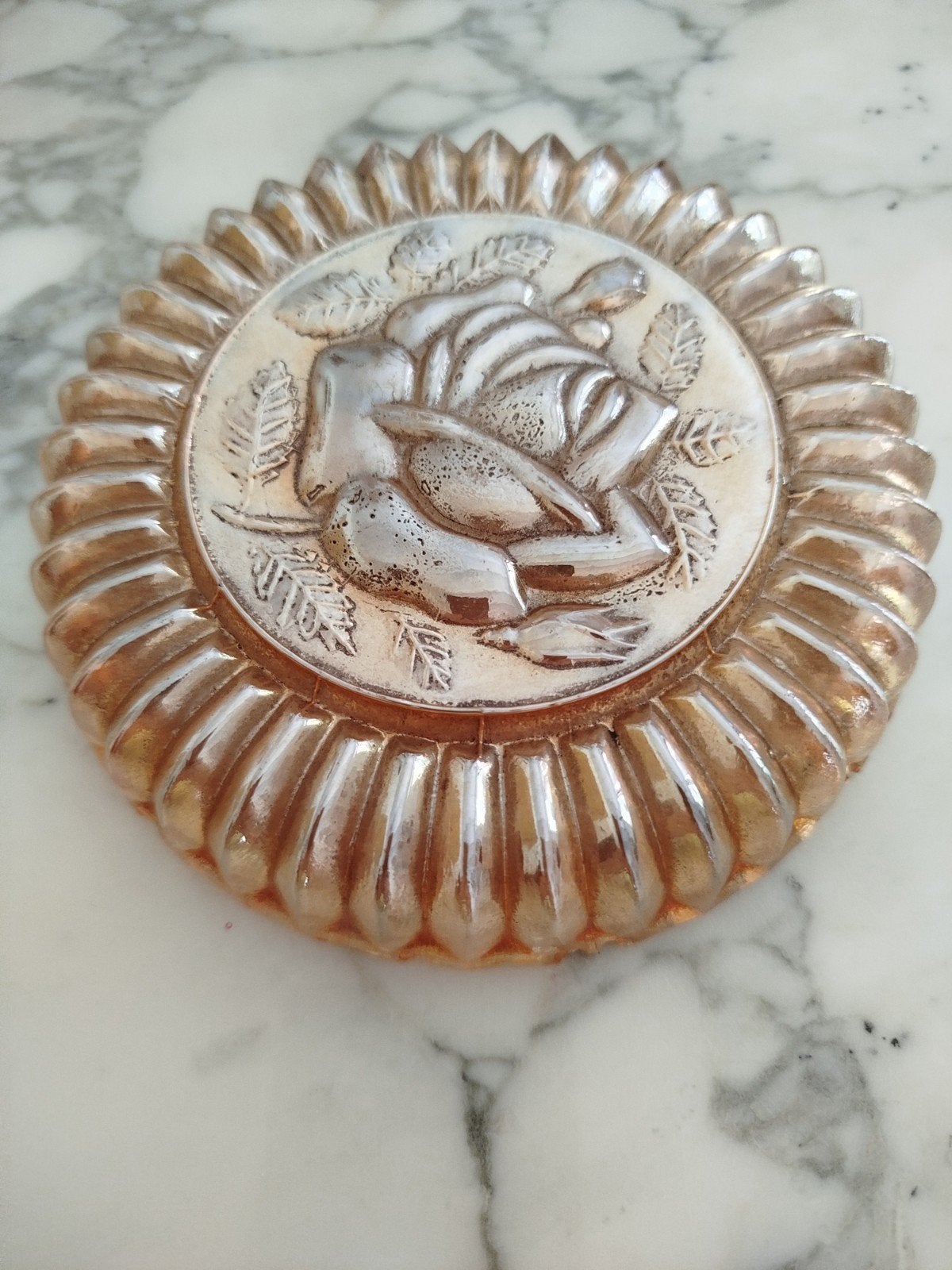 Deksel van de glazen doos „Carnaval Glass”., Ophalen of Verzenden