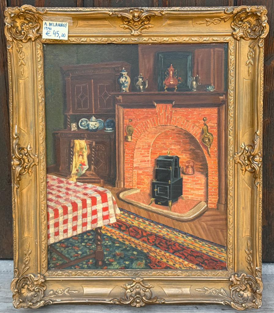 Schilderij A.Delannoy 1941, Enlèvement