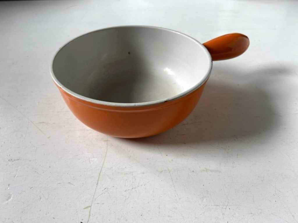 Le Creuset retro fondue pan dia 22cm - Vintage, Enlèvement ou Envoi, Le Creuset, Utilisé, Autres types