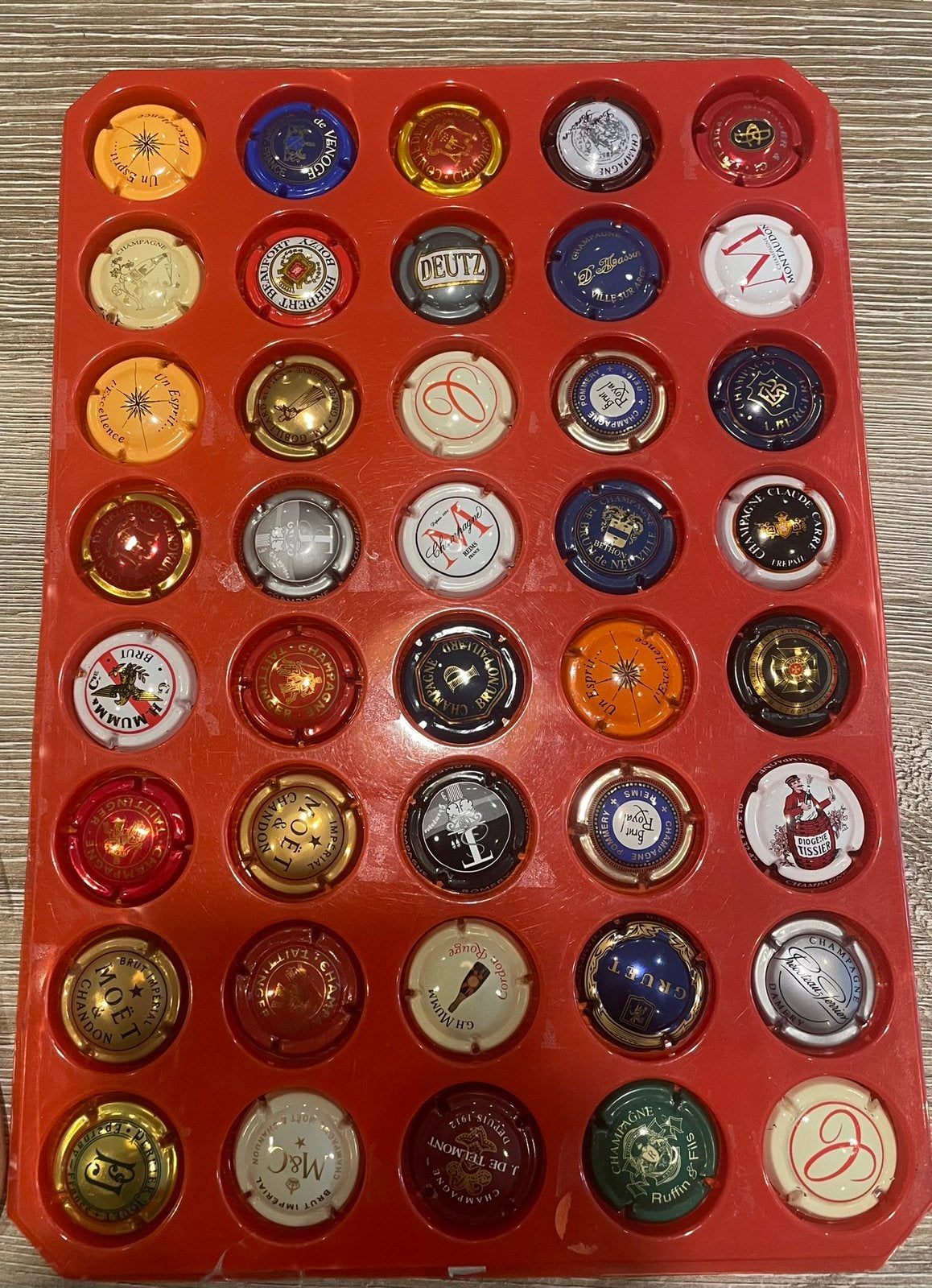 Lot champagne capsules, Ophalen, Gebruikt