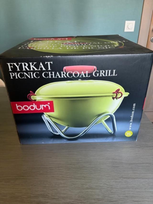 BBQ BODUM FYRKAT kleur groen 2 maal gebruikt voor 15 euro, Ophalen, Zo goed als nieuw, BODUM