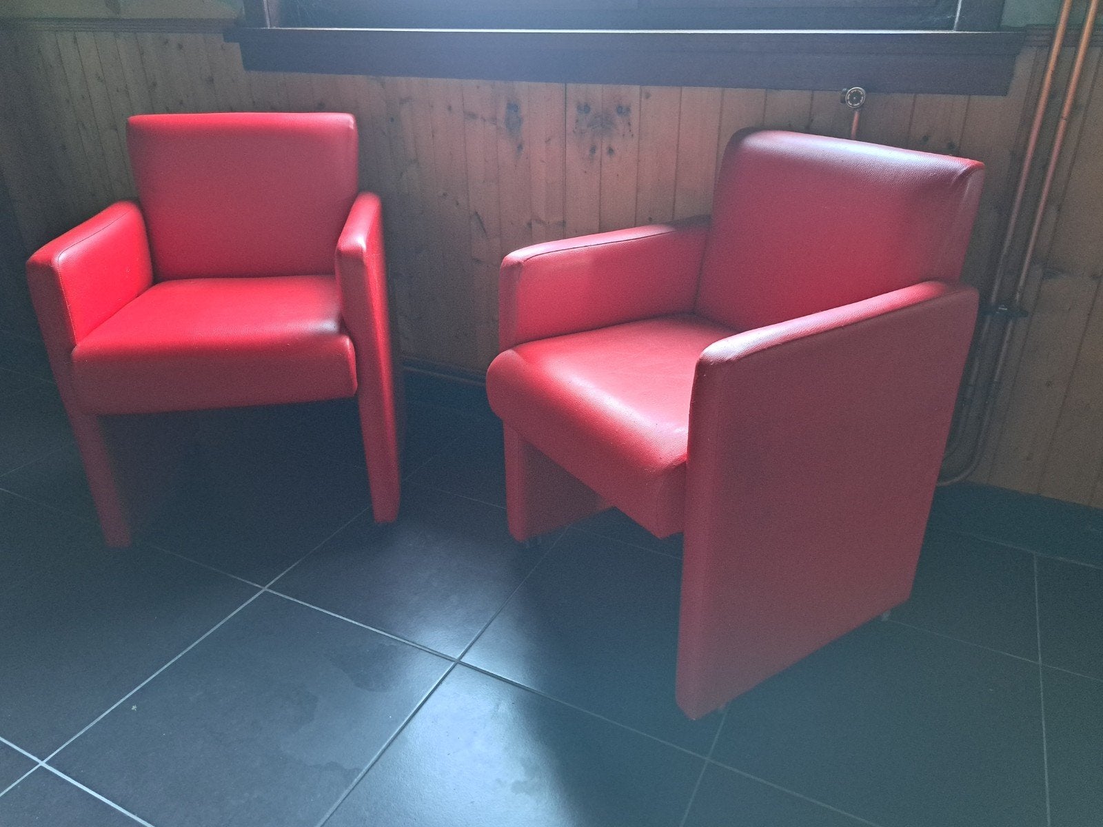 fauteuils faux cuir à roulettes, Moins de 75 cm, Enlèvement, Utilisé, Cuir