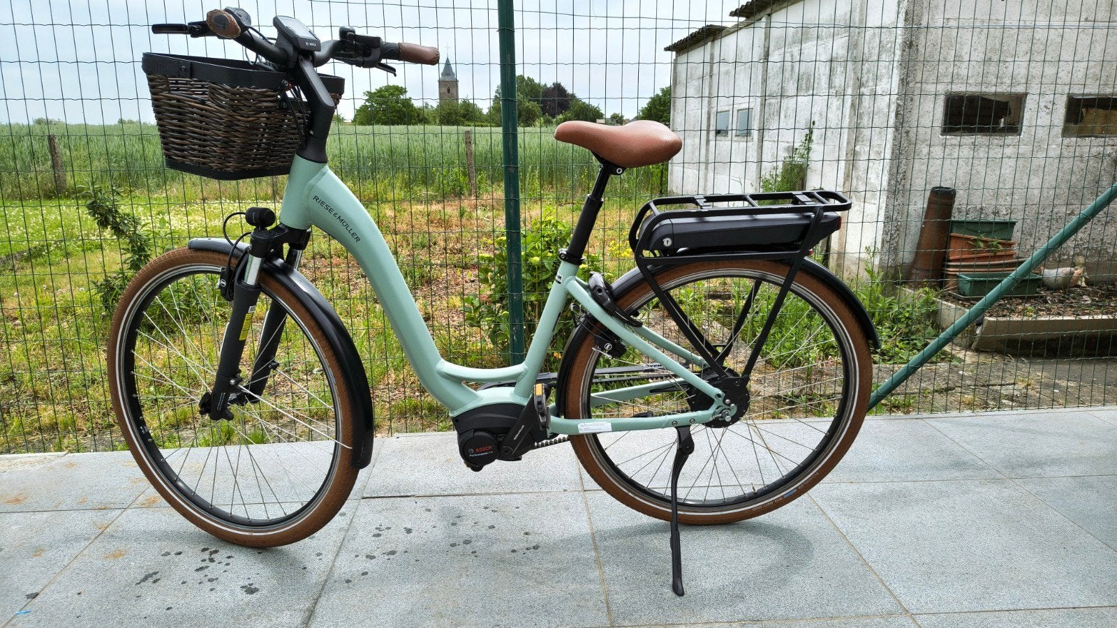 Riese & Müller Swing (Vario) (in de fraaie kleur 'Salvia Mat, Vélos & Vélomoteurs, Vélos électriques, Enlèvement, Utilisé, 50 km par batterie ou plus
