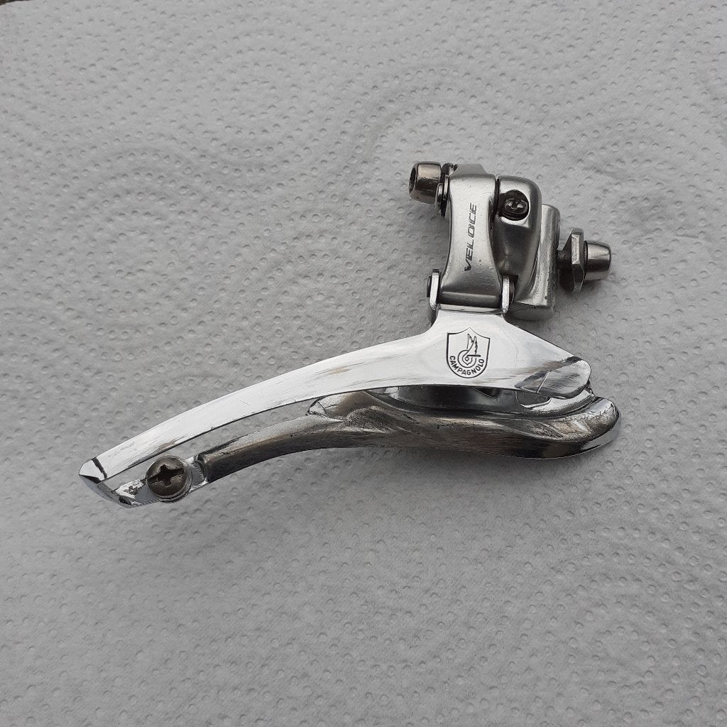 Vintage Campagnolo Veloce voorderailleur, Fietsen en Brommers, Ophalen, Gebruikt, Campagnolo, Derailleur of Ketting