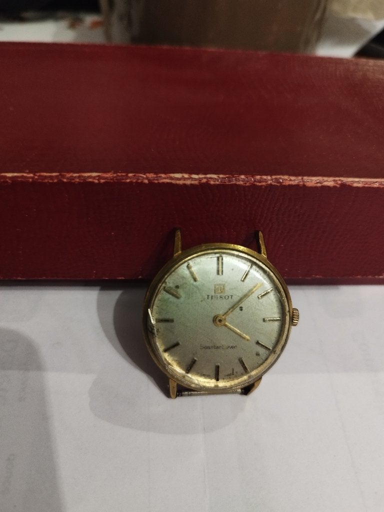 Montre seastar seven Tissot 1960-1979 à renover, Montre-bracelet, Enlèvement ou Envoi, Tissot, Or