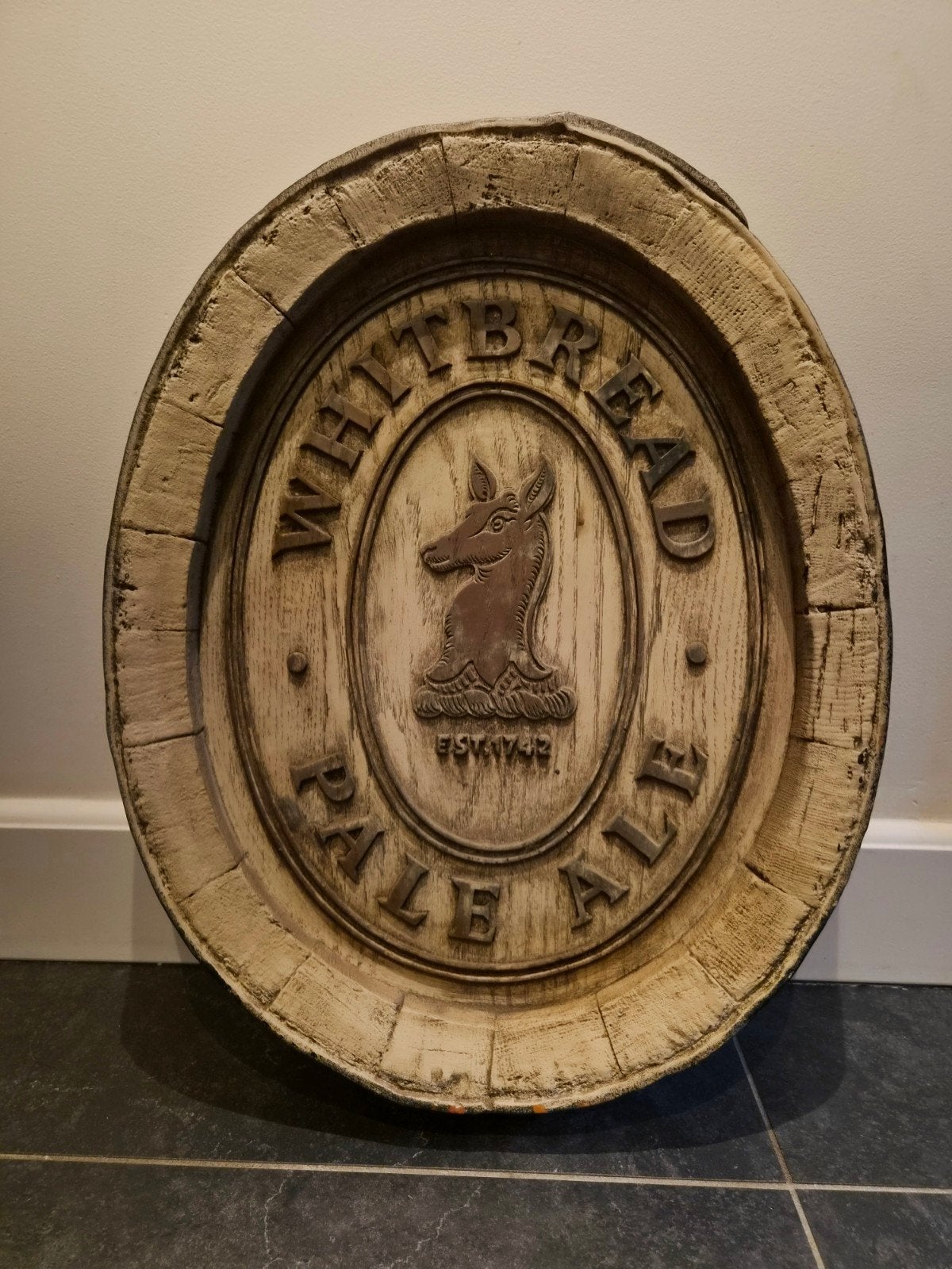 Vintage Whitbread Pale Ale wandbord, Antiek en Kunst, Ophalen of Verzenden