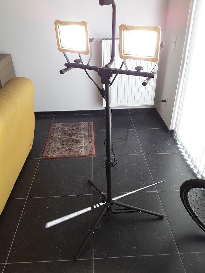 Werklampen op statief Powerfix  FCL-80115 2x30W nieuw !!, Neuf, Enlèvement, Moins de 50 watts, Lampe avec luminaire