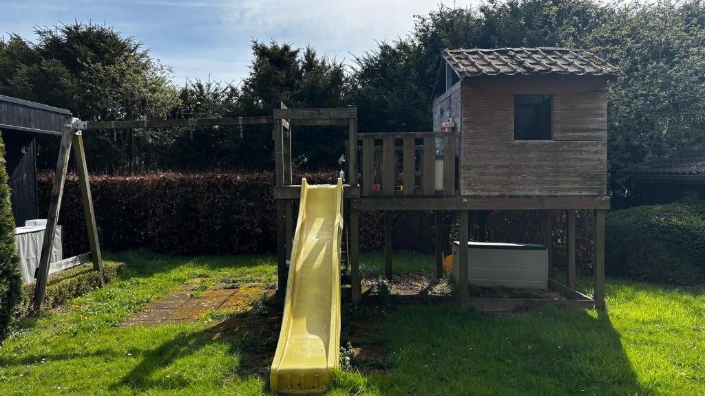 Module de jeux / portique balancoire en bois, Enlèvement, Utilisé, Balançoire