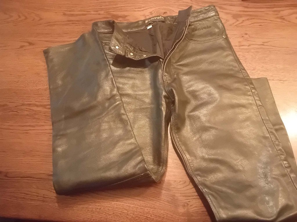 Pantalon cuir moto, Ophalen of Verzenden, Tweedehands, Dames, Broek | leer