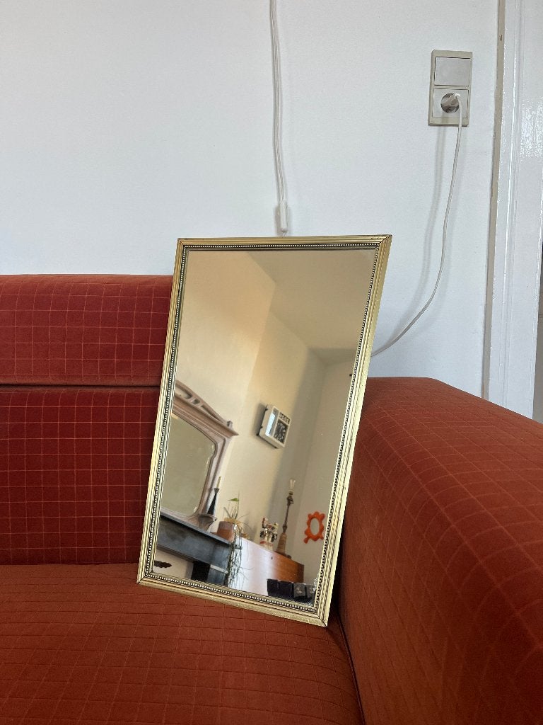 Vintage spiegel, Ophalen, Rechthoekig, Minder dan 50 cm, Minder dan 100 cm