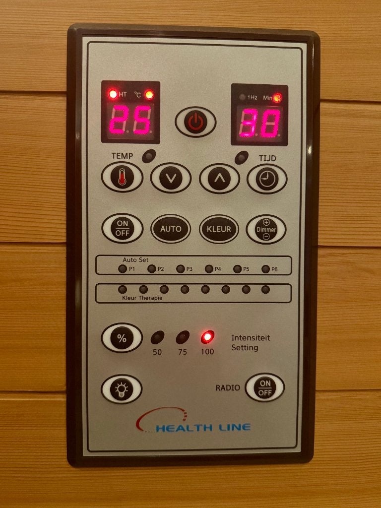 HealthLine Infrarood Sauna 2 personen (nieuwprijs €5.000+), Sports & Fitness, Enlèvement, Infrarouge